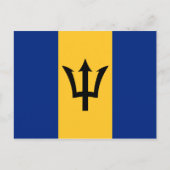 Carte postale drapeau de la Barbade (Devant)