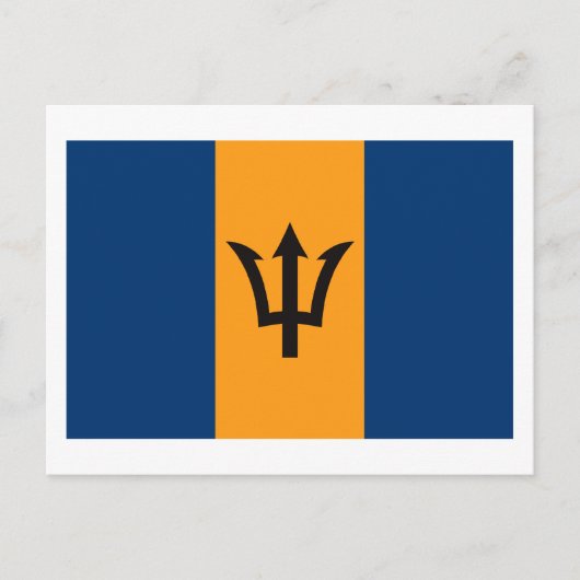 Carte postale drapeau de la Barbade (Devant)