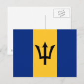 Carte postale Drapeau de la Barbade (Devant / Derrière)