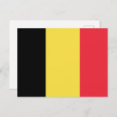 Carte Postale Drapeau de la Belgique (Devant / Derrière)
