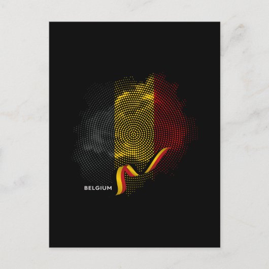 Carte Postale Drapeau de la Belgique (Devant)