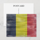Carte Postale Drapeau de la Belgique en détresse (Devant / Derrière)