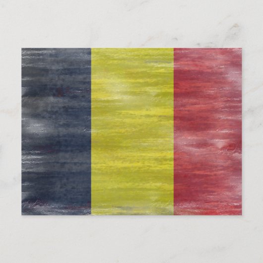 Carte Postale Drapeau de la Belgique en détresse (Devant)