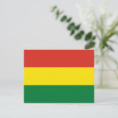 Carte Postale Drapeau de la Bolivie (Debout devant)