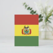 Carte Postale Drapeau de la Bolivie (Debout devant)