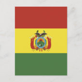 Carte Postale Drapeau de la Bolivie (Devant)