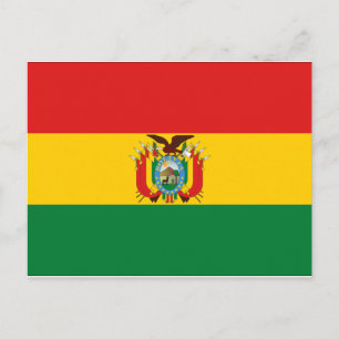 Carte Postale Drapeau de la Bolivie