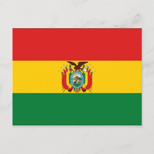 Carte Postale Drapeau de la Bolivie (Devant)
