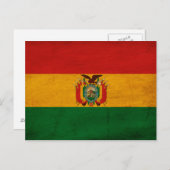 Carte Postale Drapeau de la Bolivie (Devant / Derrière)