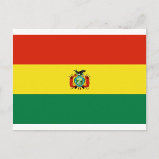 Carte Postale Drapeau de la Bolivie (Devant)