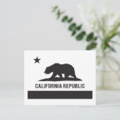 Carte Postale Drapeau de la Californie - Noir (Debout devant)