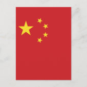 Carte Postale Drapeau de la Chine (Devant)