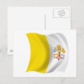 Carte Postale Drapeau de la Cité du Vatican (Devant / Derrière)