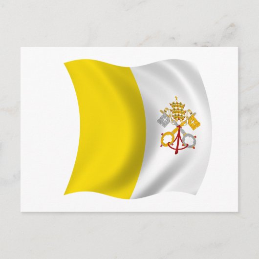 Carte Postale Drapeau de la Cité du Vatican (Devant)
