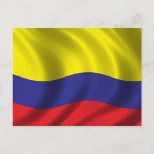 Carte Postale Drapeau de la Colombie