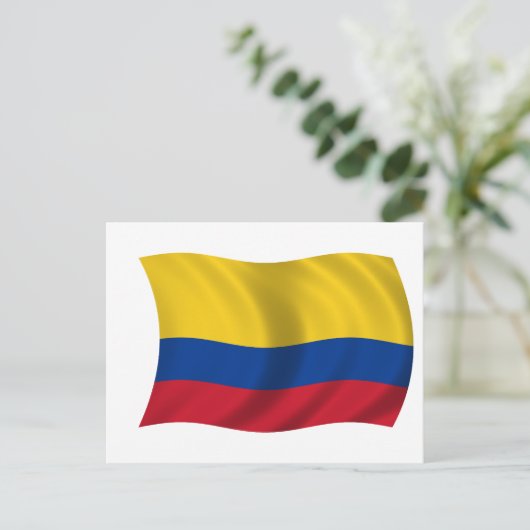 Carte Postale Drapeau de la Colombie (Debout devant)