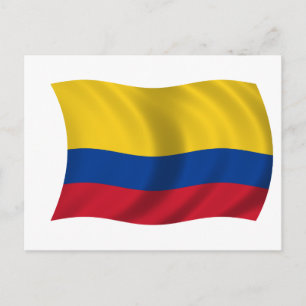 Carte Postale Drapeau de la Colombie