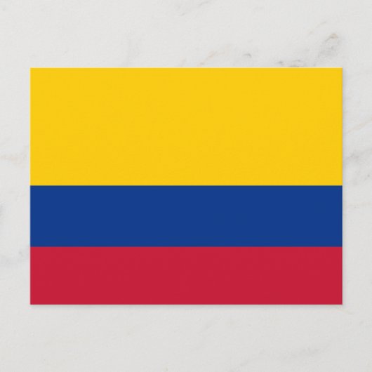 Carte Postale Drapeau de la Colombie (Devant)
