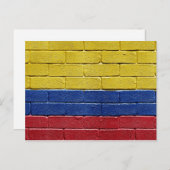 Carte Postale Drapeau de la Colombie (Devant / Derrière)