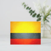 Carte Postale Drapeau de la Colombie baisée par Sun (Debout devant)