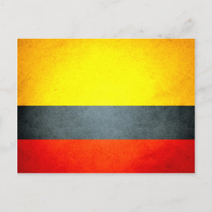 Carte Postale Drapeau de la Colombie baisée par Sun