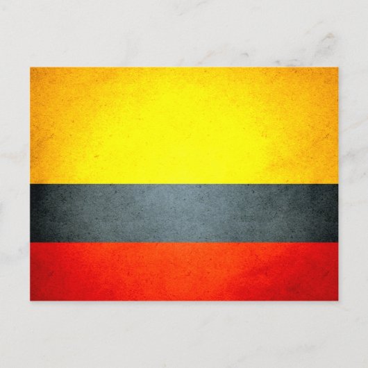 Carte Postale Drapeau de la Colombie baisée par Sun (Devant)