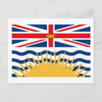 Carte postale drapeau de la Colombie-Britannique