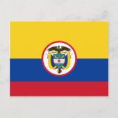 Carte Postale Drapeau de la Colombie militaire (Devant)