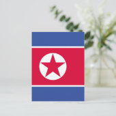 Carte Postale Drapeau de la Corée du Nord (Debout devant)
