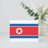 Carte Postale Drapeau de la Corée du Nord (Debout devant)