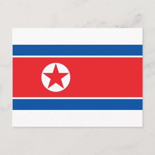 Carte Postale Drapeau de la Corée du Nord (Devant)