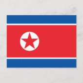 Carte Postale Drapeau de la Corée du Nord (Devant)