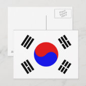 Carte Postale Drapeau de la Corée du Sud (Devant / Derrière)