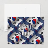 Carte Postale Drapeau de la Corée du Sud (Devant / Derrière)