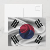 Carte Postale Drapeau de la Corée du Sud (Devant / Derrière)