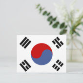 Carte Postale Drapeau de la Corée du Sud (Debout devant)
