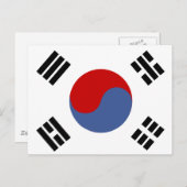 Carte Postale Drapeau de la Corée du Sud (Devant / Derrière)
