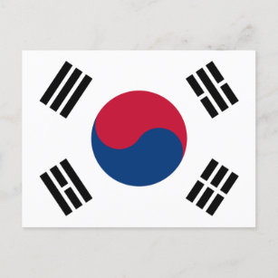 Carte Postale Drapeau de la Corée du Sud