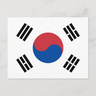 Carte Postale Drapeau de la Corée du Sud (ROK)
