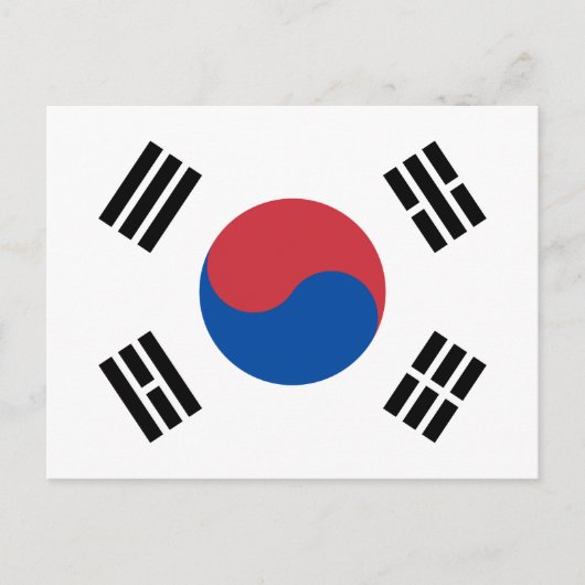 Carte Postale Drapeau de la Corée du Sud (ROK) (Devant)