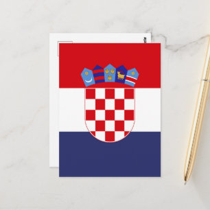 Carte Postale Drapeau de la Croatie