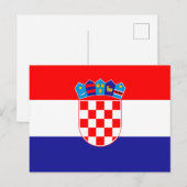 Carte Postale Drapeau de la Croatie (Devant / Derrière)