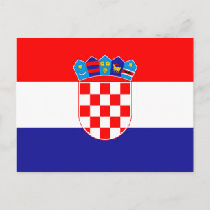 Carte Postale Drapeau de la Croatie