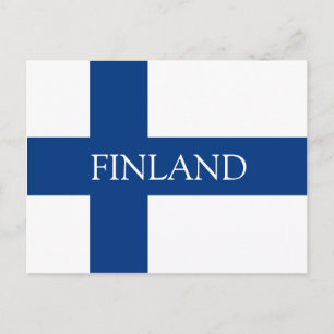 Carte Postale Drapeau de la Croix Bleue de Finlande