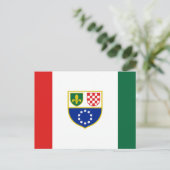 Carte Postale Drapeau de la Fédération de Bosnie-Herzégovine (Debout devant)