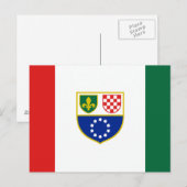 Carte Postale Drapeau de la Fédération de Bosnie-Herzégovine (Devant / Derrière)