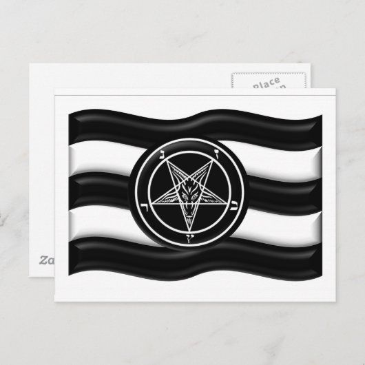 Carte Postale Drapeau de la fierté Baphomet (Devant / Derrière)