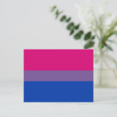 Carte Postale Drapeau de la fierté bisexuelle (Debout devant)