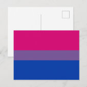 Carte Postale Drapeau de la fierté bisexuelle (Devant / Derrière)