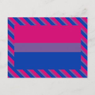 Carte Postale Drapeau de la fierté bisexuelle